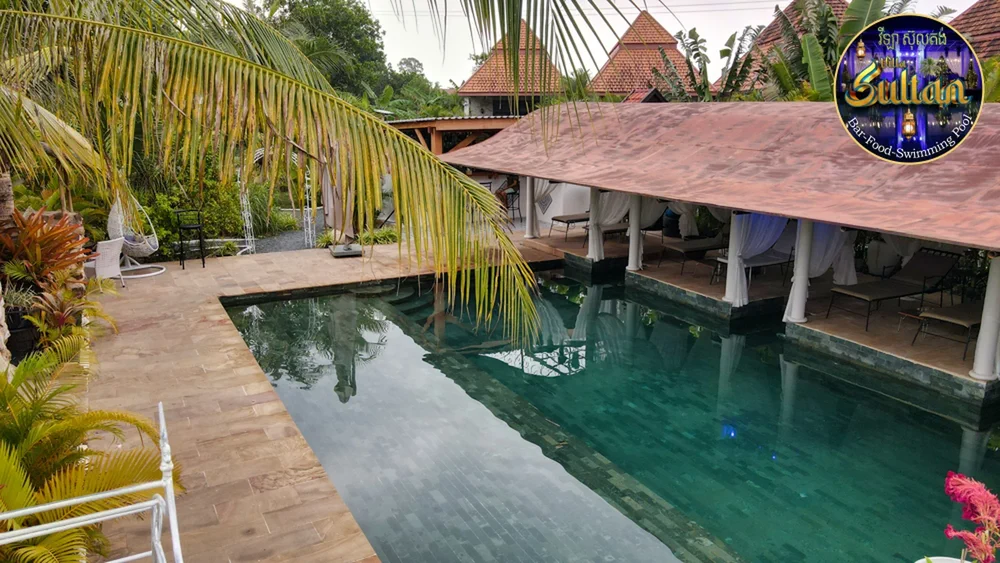 Piscine privée villa Kampot - Villa Sultan