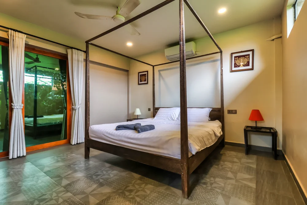 Vue jardin villa Kampot